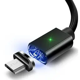 Магнітний кабель чорний ESSAGER для micro USB 1метр