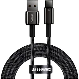 Кабель Baseus Tungsten Gold USB-A to USB-C 2m Black (CAWJ000101) [106123]