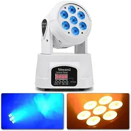 Світломузика Auna MHL74 Mini Moving Head 7X Beamz 4в1 LED 10 W (150.519) - мініатюра 3