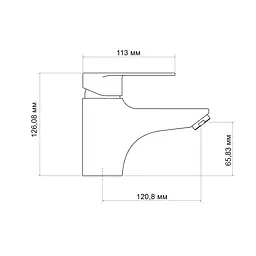 Змішувач для раковини Lidz Tani 001F1 (k40) LDTAN001F1CRM44957 Chrome - мініатюра 2