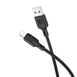 Кабель BOROFONE BX113 Lenny silicone charging data cable iP(L=1M) чорний - мініатюра 3