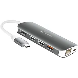 USB-Хаб j5create JCD383-N, USB Type-C 9-в-1 (JCD383-N)