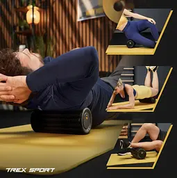 Роллер масажер ребристий Trex Sport TX-030EPR EPP 30см чорний - мініатюра 12