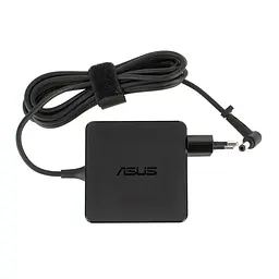 Блок живлення для ноутбука Asus 19V, 3.42A, 65W, 5.5x2.5мм, квадратний корпус (комплект: адаптер + перехідник)