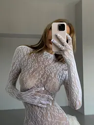 Бодістокінг жіночий закритий у леопардовий принт білий S/M/L