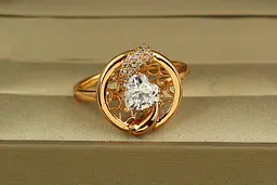 Кільце Xuping Jewelry відкрите серце р 21 золотисте