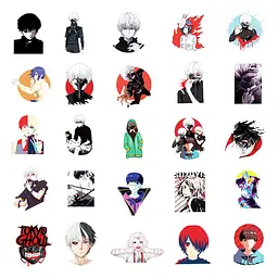 Стікерпак Токійський Гуль Набір наклейок GeekLand Tokyo Ghoul 50 штук - мініатюра 2