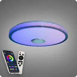 Люстра світлодіодна 517 Dlight RGB з пультом і колонкою 80Вт Білий (02167)