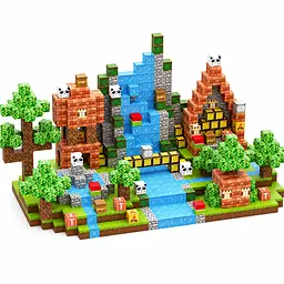 КОМБО набір магнітний конструктор Minecraft 150 шт Ліс та панди + Desert Adventure КОМБО00102