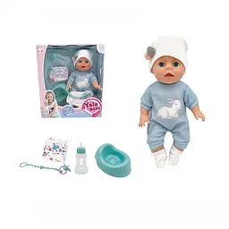 Пупс інтерактивний Yala Baby, YL2435A-G/YL2435A-H, 35 см, з аксесуарами, горщик, кліпає очима (В асортименті)