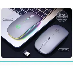 Миша бездротова акумуляторна iMACE Е-1300 USB 2.4 ГГц з підсвіткою Сіра - мініатюра 2