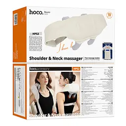 Масажер HOCO HP52 1800 mAh Shoulder and neck massager Бежевий - мініатюра 2