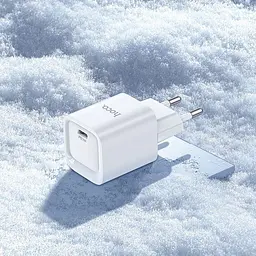 Мережевий зарядний пристрій Hoco C146A Charm PD20W White (6942007630245) [173053] - мініатюра 8