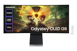Монітор 34" Samsung Odyssey G8 Curved (LS34DG852SZXUA) 3440x1440 (Ultra-Wide 2K) OLED 175 Hz