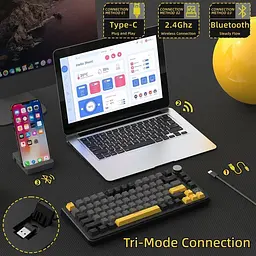 Клавіатура Attack Shark X85 Pro RGB Linear Blueberry Switch Wireless Starry Black (AS-6972792470368-SB-UA) [166731] - мініатюра 4