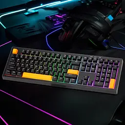 Клавіатура ігрова мембранна XTRIKE ME KB-512 UA 108кл. Silent switch LED підсвітка, USB, чорна - мініатюра 3