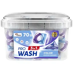 Капсули для прання Pro Wash Color Гірська свіжість 70 шт. (4823128004981)