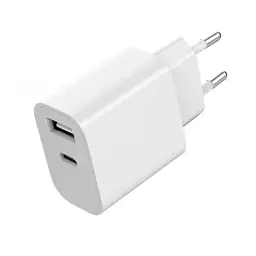Зарядний пристрій Gembird 1xUSB-A+1xUSB-C 5V/2.4A (12W) white (TA-UC-2AC12-01) - мініатюра 2
