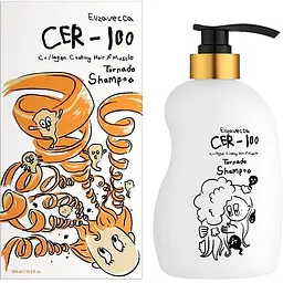 Шампунь для волосся з колагеном Elizavecca CER-100 Collagen Coating Hair A+ Muscle Tornado Shampoo 500 мл