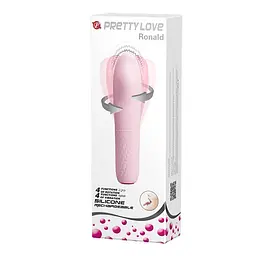 Вибратор Pretty Love Burke Женский силиконовый -ротатор16х3.6 см розовый - миниатюра 7