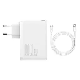 Адаптер мережевий BASEUS GaN2 Pro Quick Charger |2USB/2Type-C, QC/PD, 100W, 5A| (CCGAN2P-L02) - мініатюра 2