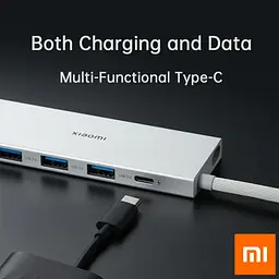 Мультипортовий адаптер Xiaomitype-c 5 in 1 Docking Station BHR6812CN White - мініатюра 4