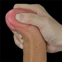 Реалістичний вібратор Lovetoy Nature Cock 26 см тілесний - мініатюра 8