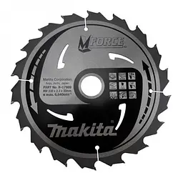 Диск пиляльний по дереву 230х30 мм 18T Makita M-Force B-07989
