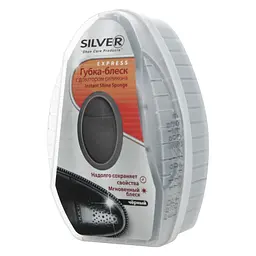 Губка-блиск для взуття Silver із дозатором силікону, чорна, 6 мл - мініатюра 2