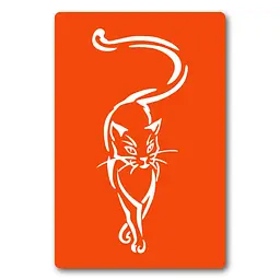 Трафарет для біо-тату Котик kx001-24*34см, розмір 24х34 см