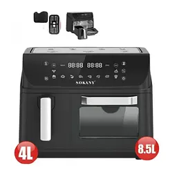 Аерофритюрниця Sokany SK-10060 з 2 чашами, сенсорне керування - мініатюра 2