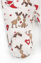 Комбінезон для немовлят на кнопках Christmas reindeer з начосом - мініатюра 4
