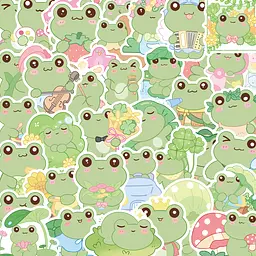 Стікерпак Жаби Набір наклейок GeekLand Frogs 50 штук - мініатюра 2