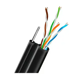 Кабель вита пара UTP CAT5E CU 0.51mm LDPE Outdoor + дріт Trinix 305m (33-00043) - мініатюра 1