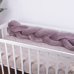 Коса захисна в ліжечко MirSon Kids Time 28-0005 Ashen Velvet велюрова фіолетова - мініатюра 2