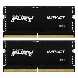 Оперативна пам'ять Kingston Fury 16GB (2x8GB) SODIMM DDR5 4800MHz Impact Black (KF548S38IBK2-16)