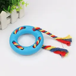 Жувальна іграшка-кільце з канатом для собак Derby Round Dog Ring Toy - мініатюра 1