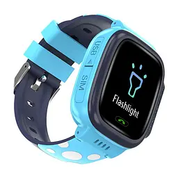 Годинник телефон для дітей Lemfo Y94 з GPS трекером, сім картою, відеодзвінком, прослуховуванням, камерою, геолокацією та кнопкою SOS Блакитний - мініатюра 2
