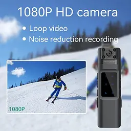 Нагрудна HD боді-камера TCAM H1080 p2p WiFi 1000 мАч Чорний (448274717) - мініатюра 7