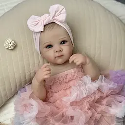 Лялька Реборн 48 см вініловая, реалістичний пупс у сукні принцеси Doll Reborn Baby Born К0100801 - мініатюра 4