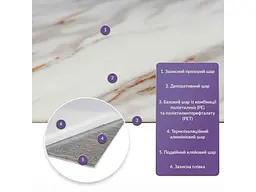 Самоклеюча PET плитка в рулоні STICKER WALL 600 * 3000 * 2мм SW-00001696 - мініатюра 3