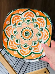 Тарілка квадратна квітка 20,5x2,5 см "Тригір'я"