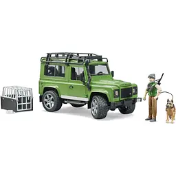 Набір іграшковий Bruder Автомобіль Land Rover Defender з фігуркою лісника та собаки (02587) - мініатюра 3
