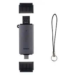 Зчитувач карт пам'яті Baseus Lite Series 2 інтерфейси USB-A і Type-C - для micro-SD + SD Card Reader WKQX060113 - мініатюра 5