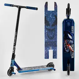 Самокат трюковий Best Scooter 69х12.5х93 см Чорно-синій 000231444 - мініатюра 6