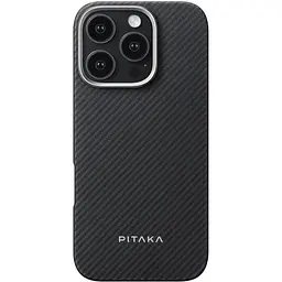 Чохол PC Pitaka with MagSafe для Apple iPhone 16 Pro Max (6.9) Black / Grey - мініатюра 2