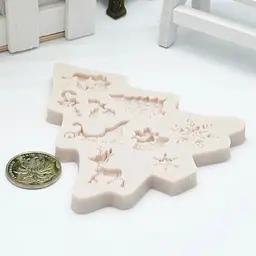 Силіконовий молд Ялинка 103 x 92 мм бежевий - мініатюра 7