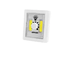 Світлодіодний LED світильник нічник вимикач на батарейках 3W 2COB, магніт, липучки, 3хAAA 6982 - мініатюра 1