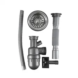 Мийка кухонна Kraft 6060L-E прямокутна 600х600х180 мм 0,8 мм Satin 30412 - мініатюра 3