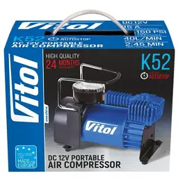 Автомобільний компресор Vitol K-52 150psi/15Amp/40л (K-52) - мініатюра 7